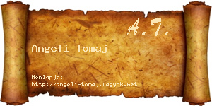 Angeli Tomaj névjegykártya